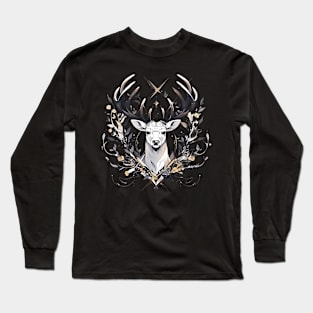 Elk deer nature Scandinavian forest Long Sleeve T-Shirt